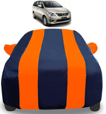 Auto Hub Car Cover For Toyota Innova (With Mirror Pockets)(Orange)
