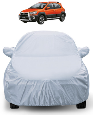 MOCKHE Car Cover For Toyota Etios Cross (With Mirror Pockets)(Silver)