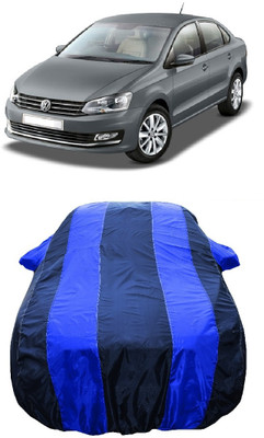 Wegather Car Cover For Volkswagen Vento 1.5 TDI Highline AT Diesel (With Mirror Pockets)(Blue)