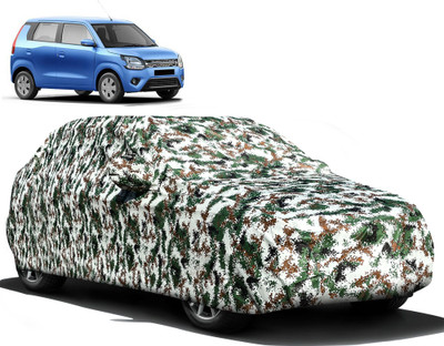 AUTOGUYS Car Cover For Maruti Suzuki WagonR (With Mirror Pockets)(Green)