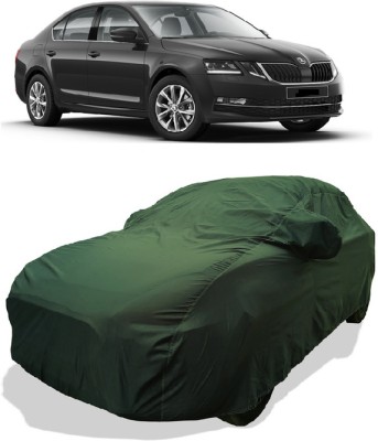 Coxtor Car Cover For Skoda Octavia Ambition 2.0 TDI AT (With Mirror Pockets)(Green)