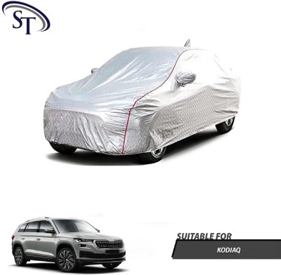 SHOBHNATH TRADING Car Cover For Skoda Kodiaq (With Mirror Pockets)(Silver)