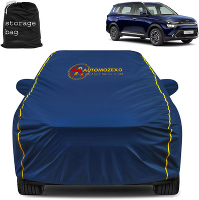 AUTOMOZEXO Car Cover For Kia Carens (With Mirror Pockets)(Blue)
