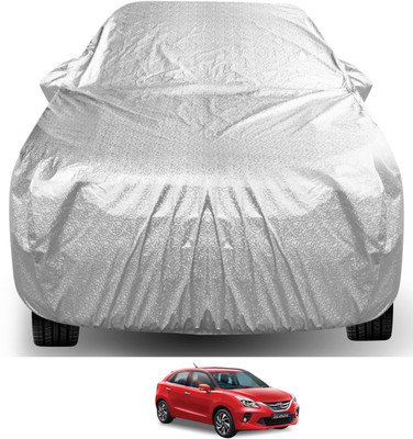 Auto Hub Car Cover For Toyota Glanza (With Mirror Pockets)(Silver)