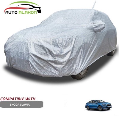 AUTO ALAXON Car Cover For Skoda Slavia (With Mirror Pockets)(Silver)