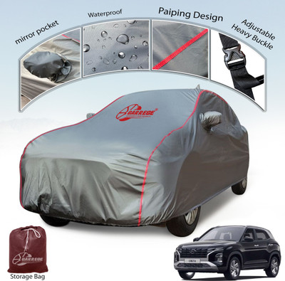 GARREGE Car Cover For Hyundai Creta (With Mirror Pockets)(Grey, For 2024 Models)