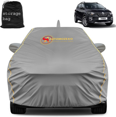 AUTOMOZEXO Car Cover For Renault Triber (With Mirror Pockets)(Grey)