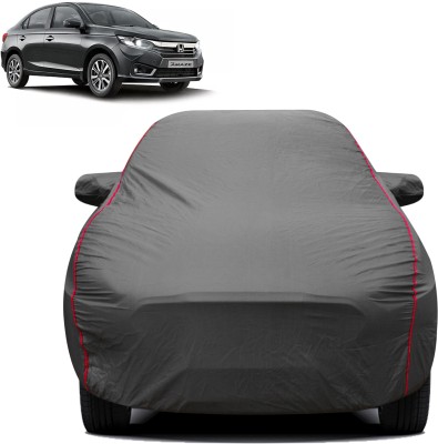 FABTEC Car Cover For Honda Amaze (With Mirror Pockets)(Grey, For 2020, 2017, 2018, 2019 Models)