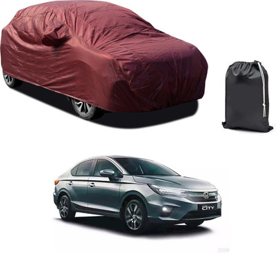 CODOKI Car Cover For Honda City ZX (With Mirror Pockets)(Maroon)