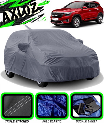 AXLOZ Car Cover For Kia SELTOS (With Mirror Pockets)(Grey)