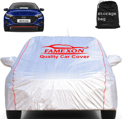 FAMEXON Car Cover For Hyundai i20, i20 Active S Petrol, i20 Active SX Diesel (With Mirror Pockets)(Silver)