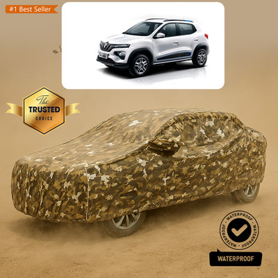 CODOKI Car Cover For Renault Kwid EV (With Mirror Pockets)(Yellow, White)