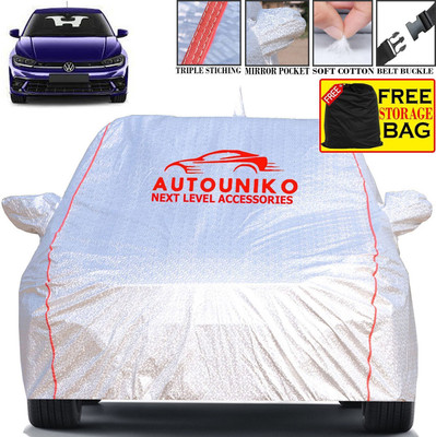autouniko Car Cover For Volkswagen Polo, Polo 1.0 MPI Highline Plus Petrol, Polo Cross, Polo 1.2 MPI Highline (With Mirror Pockets)(Silver)