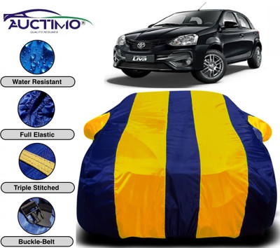 AUCTIMO Car Cover For Toyota Etios Liva (With Mirror Pockets)(Multicolor)