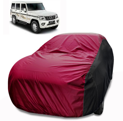 MoTRoX Car Cover For Mahindra Bolero (Without Mirror Pockets)(Maroon, Black)