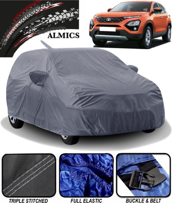 ALMICS Car Cover For Tata Harrier (With Mirror Pockets)(Grey)