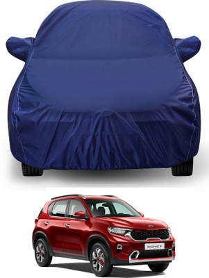 Auto Hub Car Cover For Kia Sonet (With Mirror Pockets)(Blue)