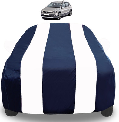 Auto Hub Car Cover For Volkswagen Polo Cross (With Mirror Pockets)(White)