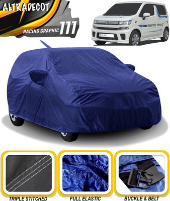 ALTRADECOT Car Cover For Maruti Suzuki WagonR Electric Vehicle (With Mirror Pockets)(Blue)