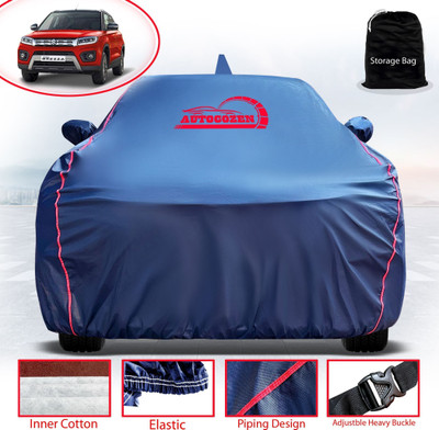 AUTOCOZEN WATERPROOF Car Cover For Maruti Vitara Brezza Facelift (With Mirror Pockets)(Blue)