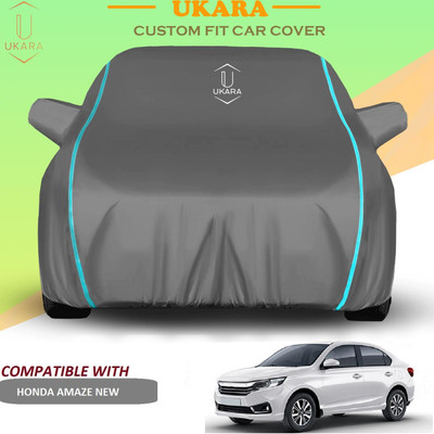 Ukara Car Cover For Honda Amaze (With Mirror Pockets)(Grey)