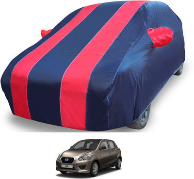 MOCKHE Car Cover For Datsun Go (With Mirror Pockets)(Red)