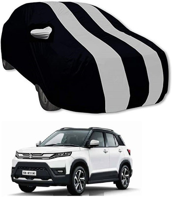 Auto Hub Car Cover For Maruti Vitara Brezza (With Mirror Pockets)(Silver)