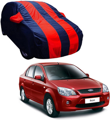 ABS AUTO TREND Car Cover For Ford Ikon (With Mirror Pockets)(Red, Blue)
