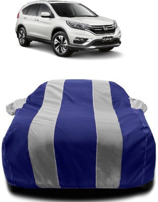 Autoprime Car Cover For Honda CR V 2.4L 4WD AT (With Mirror Pockets)(White, Blue)