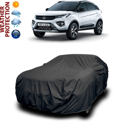 GOSHIV-car and bike accessories Car Cover For Tata Nexon (With Mirror Pockets)(Black)