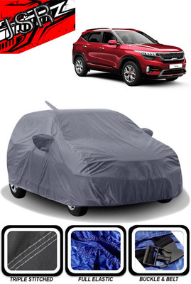 J S R Car Cover For Kia Seltos GTK Petrol (With Mirror Pockets)(Grey)