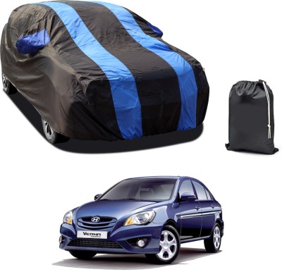 CODOKI Car Cover For Hyundai Verna Transform (With Mirror Pockets)(Blue)