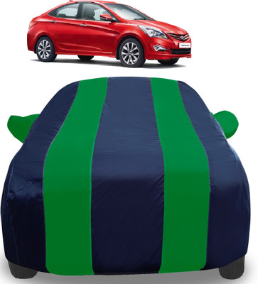 Amanzo Car Cover For Hyundai Fluidic Verna (With Mirror Pockets)(Green)