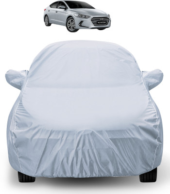 MOCKHE Car Cover For Hyundai Elantra (With Mirror Pockets)(Silver)