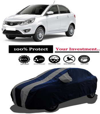Amexride Car Cover For Tata Zest Revotron 1.2T XM (With Mirror Pockets)(Grey)