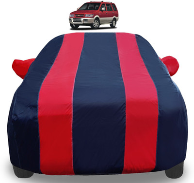 Auto Hub Car Cover For Chevrolet Tavera (With Mirror Pockets)(Red)