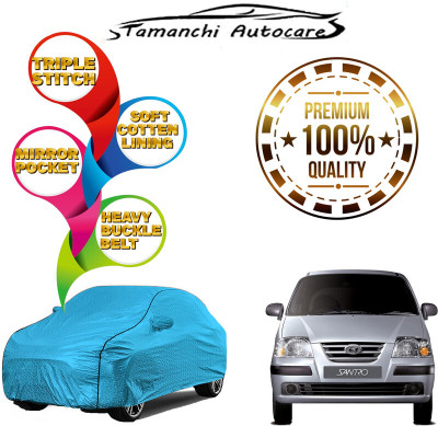 Tamanchi Autocare Car Cover For Hyundai i10 (With Mirror Pockets)(Blue)