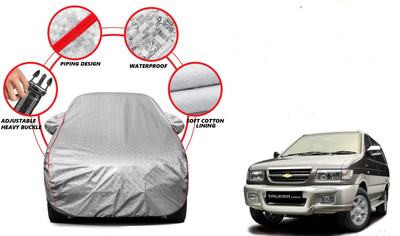 Auto Oprema Car Cover For Chevrolet Tavera (With Mirror Pockets)(Silver)
