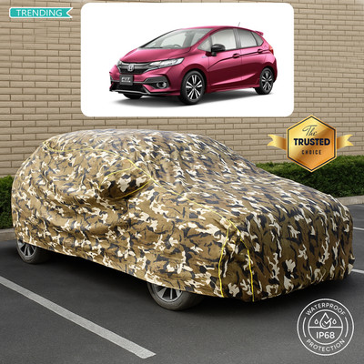 PAGORA Car Cover For Honda Jazz Facelift (With Mirror Pockets)(Yellow, Multicolor)
