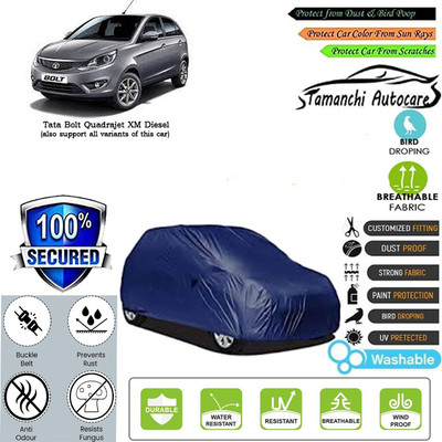 Tamanchi Autocare Car Cover For Tata Bolt Quadrajet XM Diesel(Blue)
