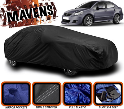 MAVENS Car Cover For Maruti Suzuki SX4 (With Mirror Pockets)(Black)