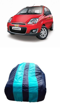 SRI GORAKHNATH TRADERS Car Cover For Chevrolet Spark (Without Mirror Pockets)(Blue, Multicolor)