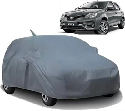 S Shine Max Car Cover For Toyota Etios Liva (With Mirror Pockets)(Grey)