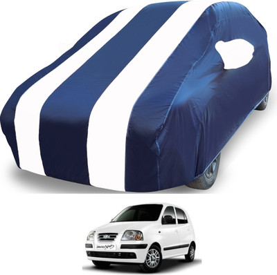 MOCKHE Car Cover For Hyundai Santro Xing (With Mirror Pockets)(White)
