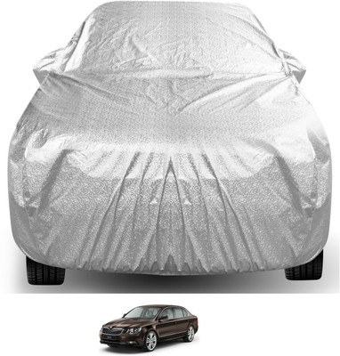 Auto Hub Car Cover For Skoda Superb (With Mirror Pockets)(Silver)