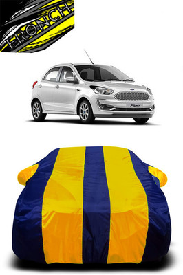 FRONCH Car Cover For Ford Figo 1.2P Titanium Plus MT (With Mirror Pockets)(Yellow, Blue)