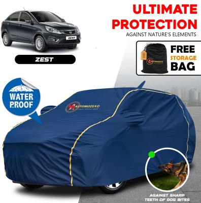 AUTOMOZEXO Car Cover For Tata Zest Revotron 1.2 XT, Zest Revotron 1.2T XE, Zest Revotron 1.2T XMS, Zest (With Mirror Pockets)(Blue)