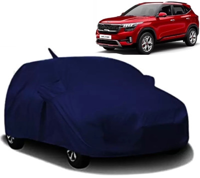 AXLOZ Car Cover For Kia SELTOS (With Mirror Pockets)(Blue)