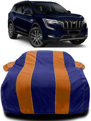 Autoprime Car Cover For Mahindra XUV 700 (With Mirror Pockets)(Orange, Blue)