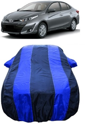 Wegather Car Cover For Toyota Yaris V CVT (With Mirror Pockets)(Blue)